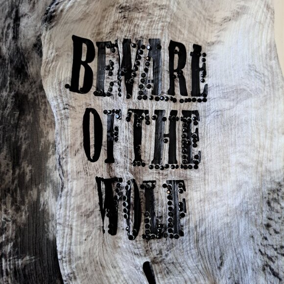 Tricot Chic Grey Silver Turtleneck Silk Wool Sweater Top Size US 8 / S - M - Picture 7 of 16